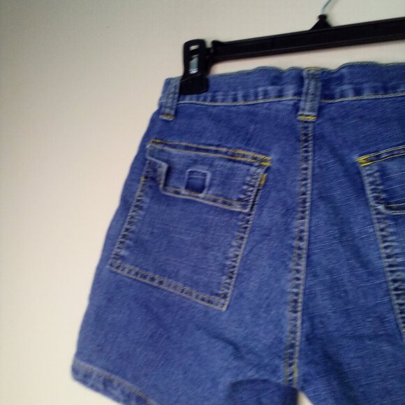 CJ Jeans Shorts Juniors 5 90s Y2K Zipper Detail Pockets Denim Blue - Picture 12 of 13